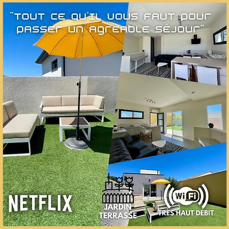 Appartement Souplex Jardin Proche Autoroute, Plages Et Attractions, Wifi - Tv, Calme Bessan Exterior foto