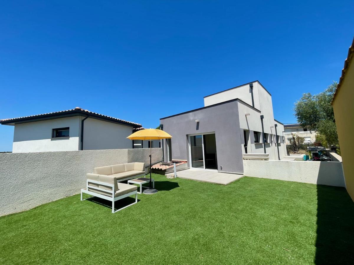 Appartement Souplex Jardin Proche Autoroute, Plages Et Attractions, Wifi - Tv, Calme Bessan Exterior foto
