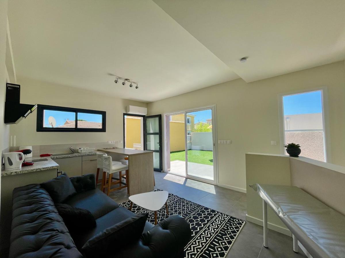 Appartement Souplex Jardin Proche Autoroute, Plages Et Attractions, Wifi - Tv, Calme Bessan Exterior foto